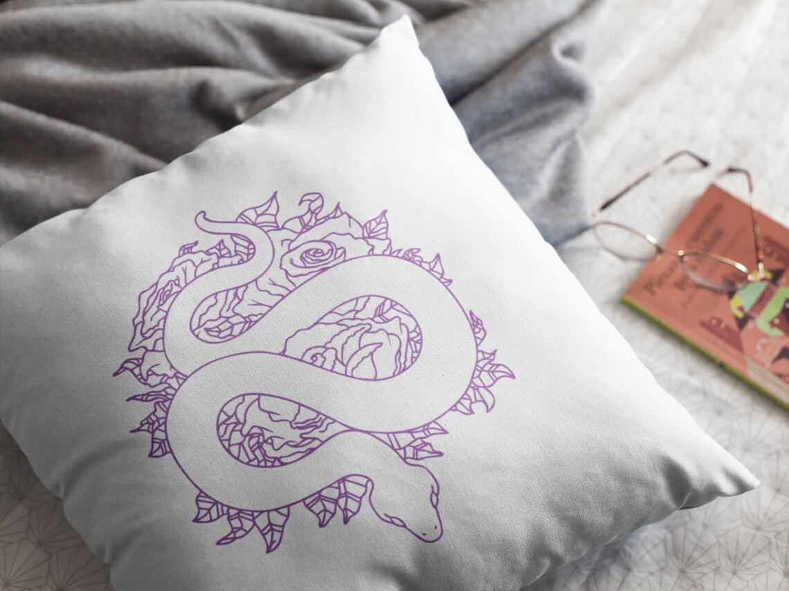 Snake Pillow Snake Decor Basic Pillow 18 x 18 Witchy Home Etsy