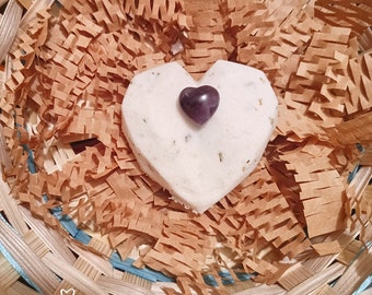 Gemstone Heart Bath bomb | Aromatherapy | Non Toxic