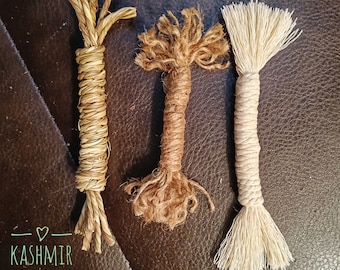 Handmade Macrame Pet Toys | Rabbits | Cats | Dogs | Small Animals | Grass Rope | Jute