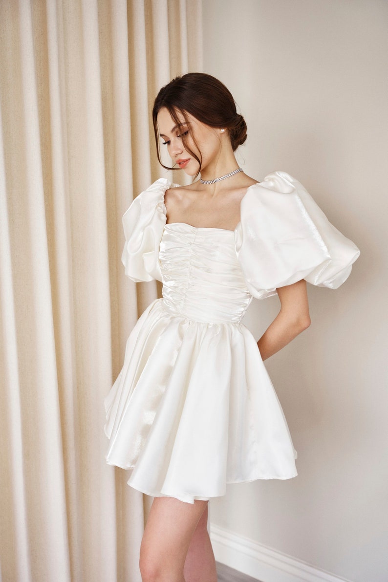 Mini Wedding Dress/ Ivory Dress/ Bridal Dress/ Engagement - Etsy