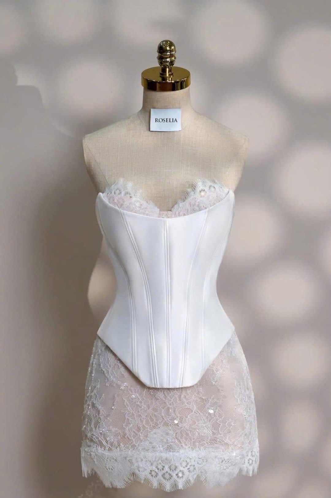 Corset Mini - Wedding Dress with Lace Dress RS64