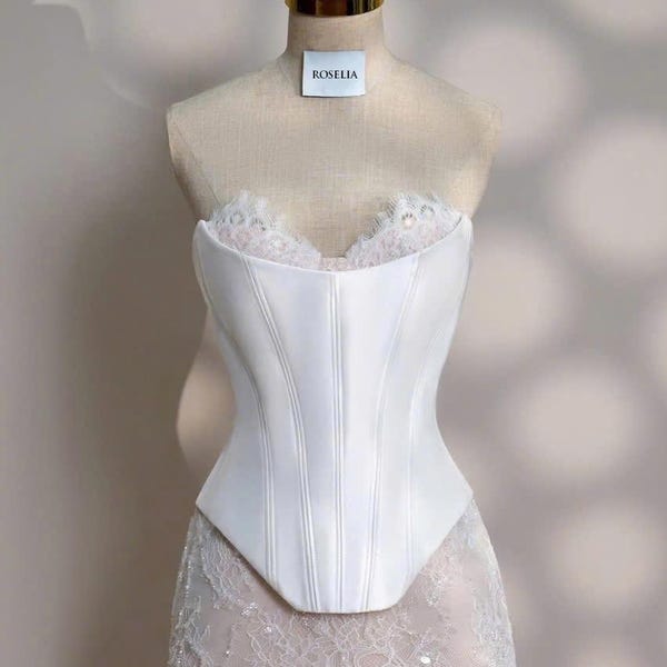 Corset Mini - Wedding Dress with Lace Dress RS64
