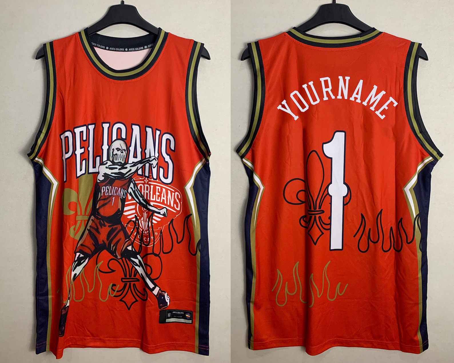 Basketball Jersey 1 New Orleans Fan Design Basketball Etsy
