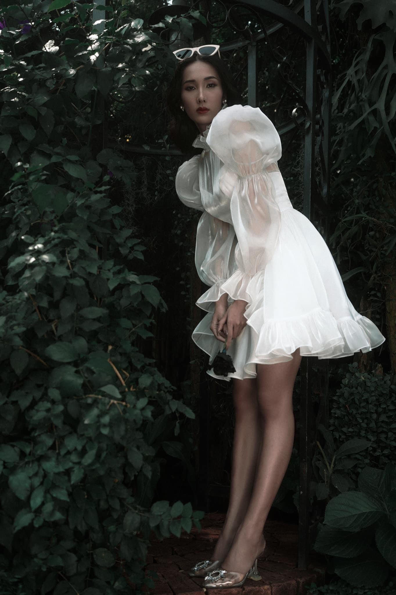 open lace back dress Two Piece Organza Wedding Dress Filici Mini with Long Sleeve Blouse Custom (Plus Size) / Off-White