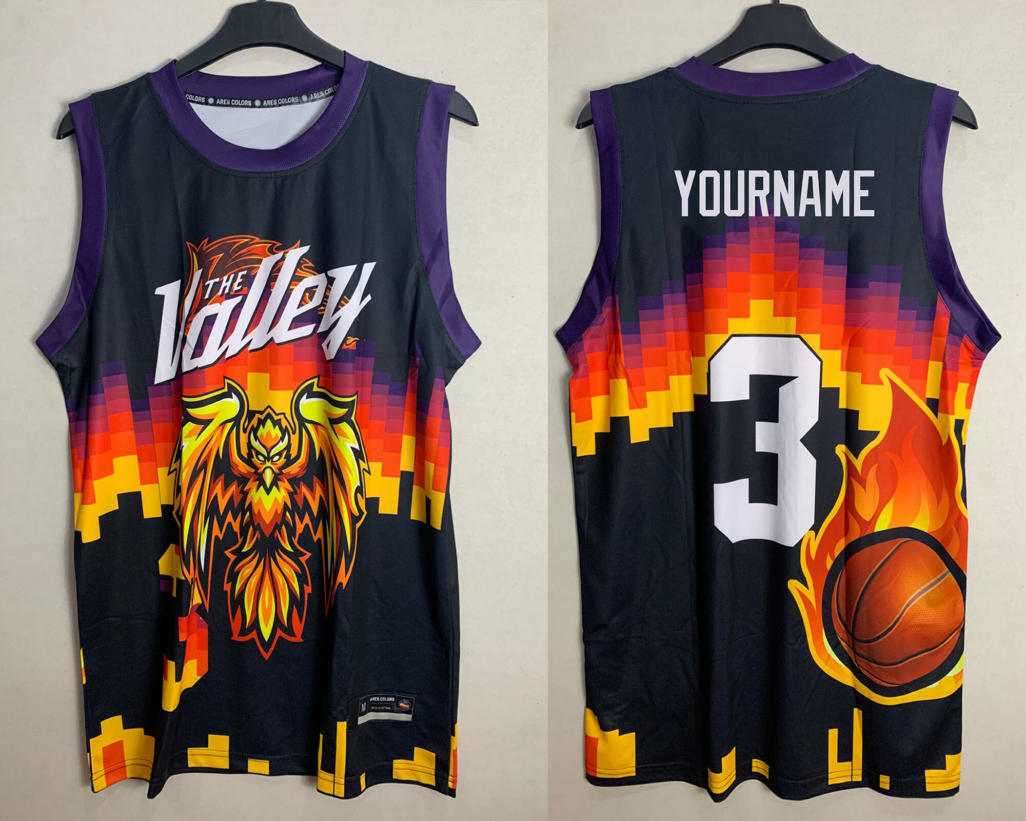 Basketball Jersey 3 Valley City Fan Jersey Basketball Etsy