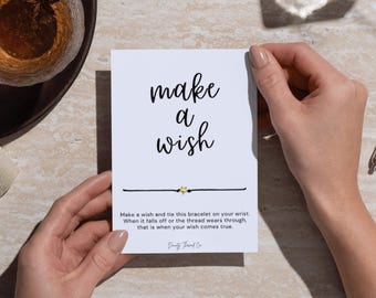 Make A Wish Bracelet, Friendship Wish String Bracelet, Thinking of You Gift, Handmade Friendship Jewelry For Friends, Party Favor Bracelets