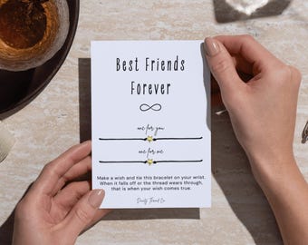 Best Friends Forever Wish Bracelet Set, Matching BFF Bracelets, One for You One for Me
