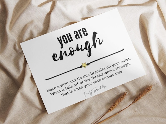 You Are Enough Card Gift, Motivational Greeting Card, Self Love Gift For Her, Encouragement Gift For Niece, Confidence Gift For Women