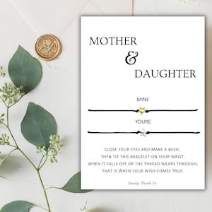 Matching Bracelets For Mom and Daughter, Mother Daughter Bracelet Set of 2, Gift For Mom Birthday, Mother and Daughter Bracelet Jewelry Gift