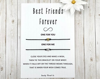 Friends Forever Infinity Zeichen, Freundschafts Armbänder für 2, Best Friends Armband-Set, Best Friends Forever Armband, für immer Geschenk für Sie