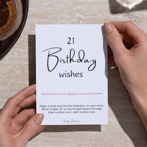 21st Birthday Jewelry Gift For Her, Custom 21st Birthday Gift For Son, Simple Gift Ideas, Minimal Party Favor, Milestone Birthday Gifts image 1