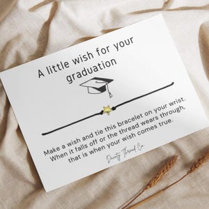 Graduation Wish Bracelet, Graduation Gift, Grad Keepsake Bracelet, Graduation Card, Congrats Grad Gift, Class of 2026 Bild 1