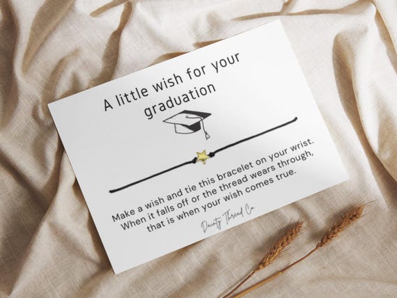 Graduation Wish Bracelet, Graduation Gift, Grad Keepsake Bracelet, Graduation Card, Congrats Grad Gift, Class of 2026