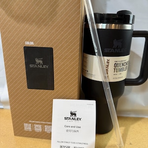 Black stanley 40 oz tumbler Stainless Steel. New in open box