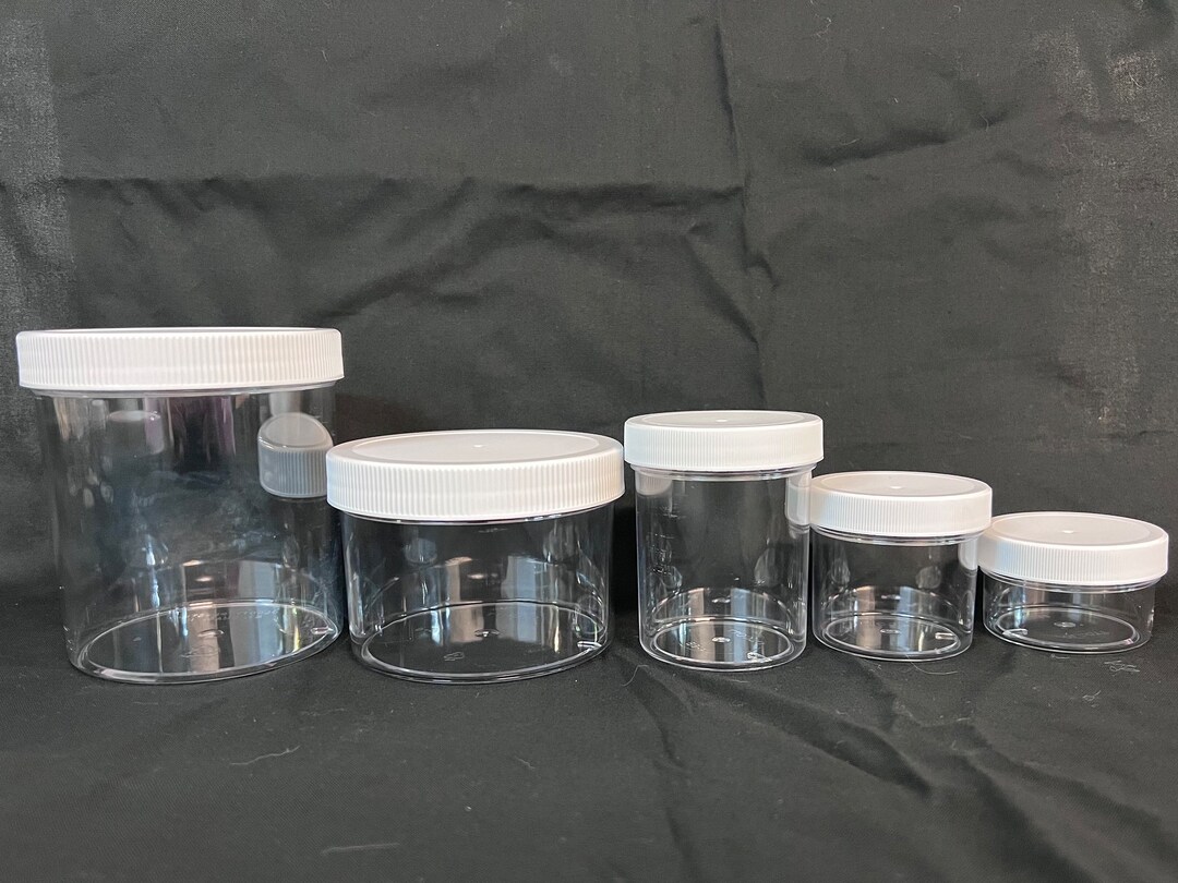 Bulk clear jars with lids. 1oz 2oz 4oz 8oz 16oz Great for dry goods