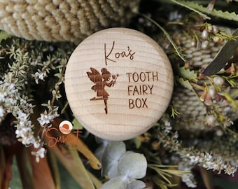 Personalised Tooth Fairy Box / First Tooth / Wooden Tooth Fairy Box / Engraved Keepsake