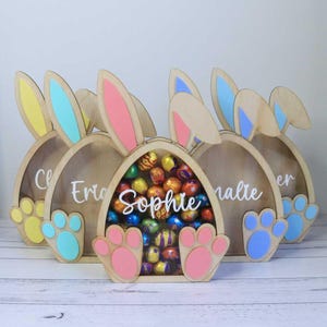 Personalised Easter Egg Holder - Easter Bunny Gift for Kids immagine 6