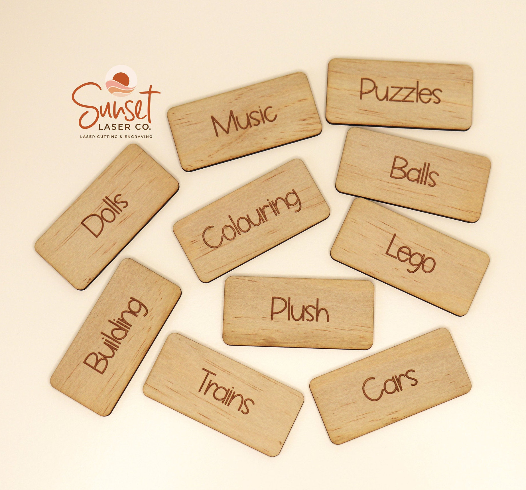 Playroom Labels / Wooden Playroom Labels and Tags / Wooden Etsy Australia