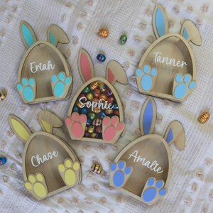 Personalised Easter Egg Holder - Easter Bunny Gift for Kids immagine 7