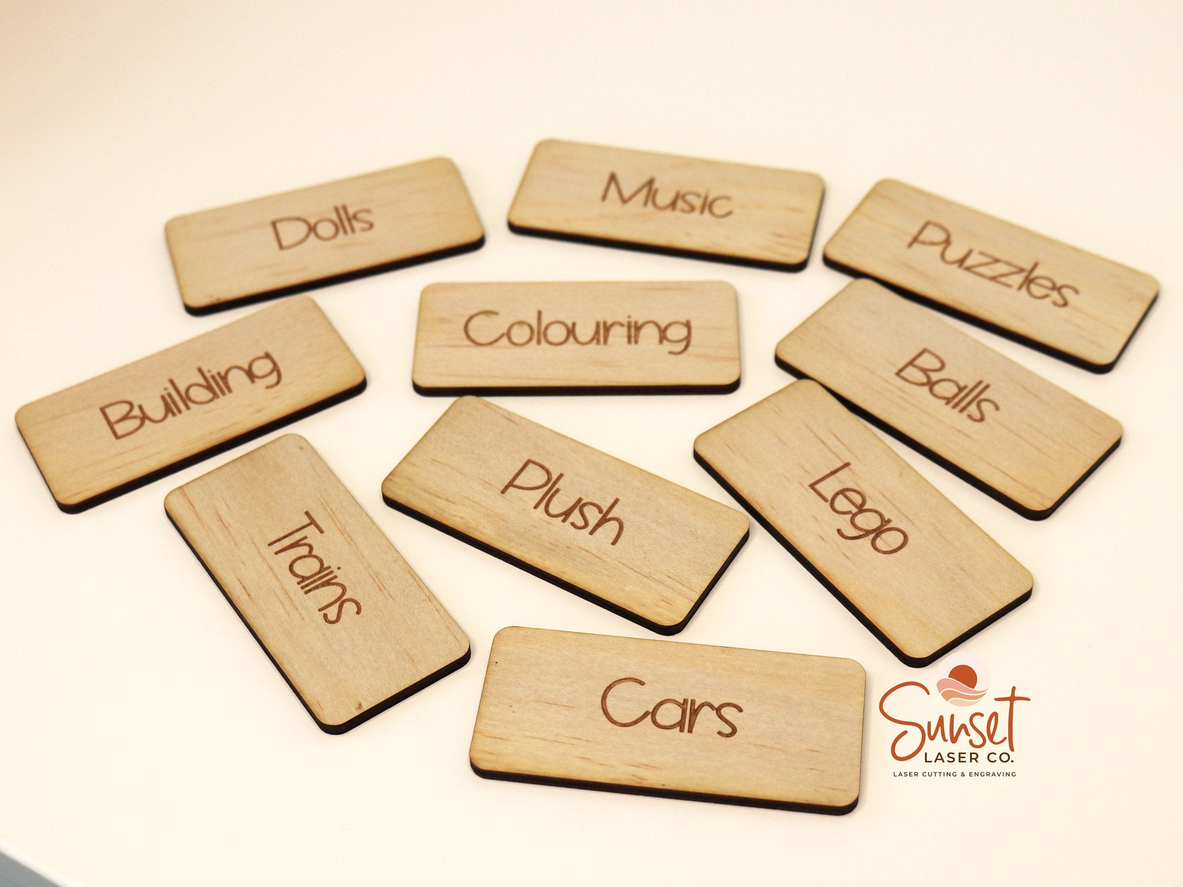 Playroom Labels / Wooden Playroom Labels and Tags / Wooden Etsy Australia