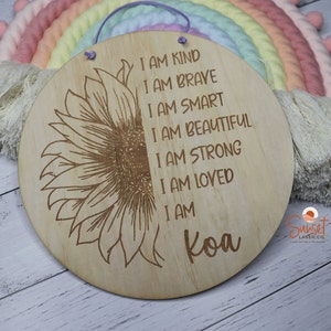 Affirmation Plaque / Affirmation Sign / Personalised Affirmation Sign / Affirmation Decor