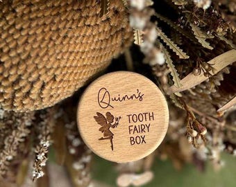 Personalised Tooth Fairy Box / First Tooth / Wooden Tooth Fairy Box / Engraved Keepsake