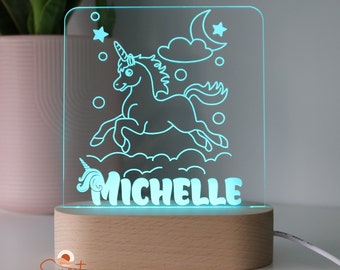 Personalised Night Light / Unicorn light / LED Light Base / Custom Kids Lamp / Birthday Gift / Personalised Gift / Room Decor