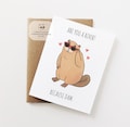 Beaver Love Card, Funny Valentines Card, Anniversary Card, Romantic Greeting Card, Gift For Boyfriend, Girlfriend, Wife, Husband, Her