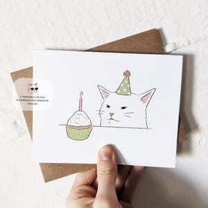 Cat Meme, Funny Birthday Cat Card, Cat Lover, Meme Birthday Card, For Him, Her, Friend, Boyfriend, Husband, Wife, Best Friend