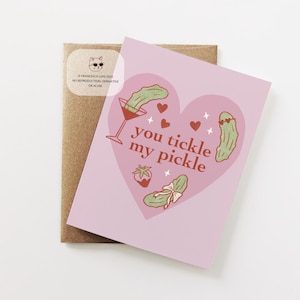 Funny Love Card, Anniversary Card, Dirty Valentine&#39;s Day, Pickle card, Pickle Lover Gift For Boyfriend, Girlfriend, Wife, Husband LV15