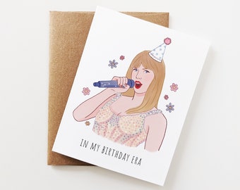 Taylor Birthday Card for Her, Eras Tour, Swiftie Birthday, eras merch, Taylor new era swift, Cute Birthday gift for friend, daughter, bestie