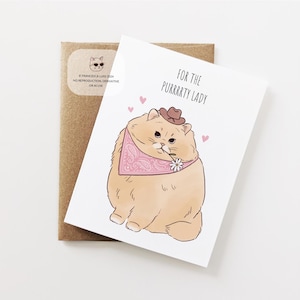 Cute Cat Card, Funny Birthday Card, Love Card, Cowgirl, Anniversary, Gift For Her, Cat Lovers, Friend, Best Friend, Bestie, Girlfriend, Wife