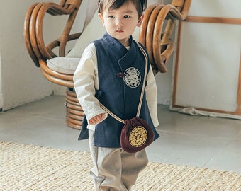 Dol Dohl First Birthday Traditional Korean Everyday Wear Daily Cotton Hanbok for Boys