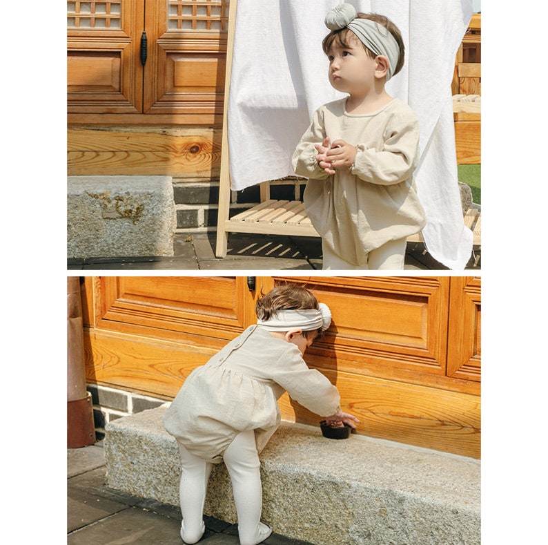 Tini Skyler Traditional Korean Everyday Wear Daily Cotton Hanbok for Babies image 5