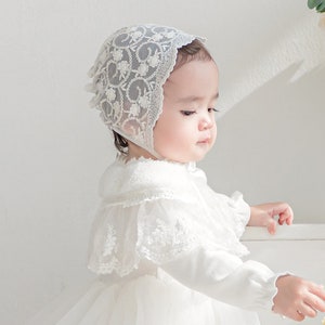 Tini Joan Cotton Lace Bonnet Baby Hat