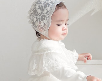 Tini Joan Cotton Lace Bonnet Baby Hat