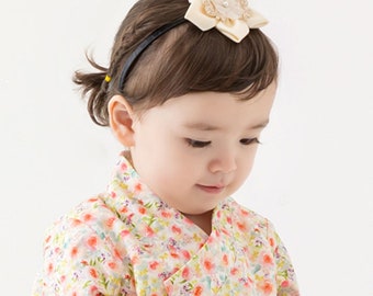 Dol Lunar New Year Dol First Birthday Toddler Girl Flower Ribbon Headband