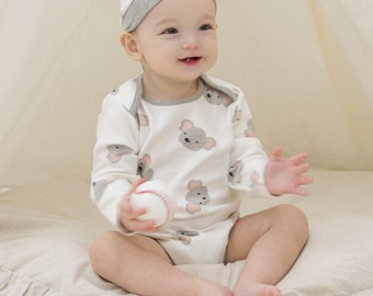 Tini Cora Organic Cotton Pattern Bodysuit for Babies