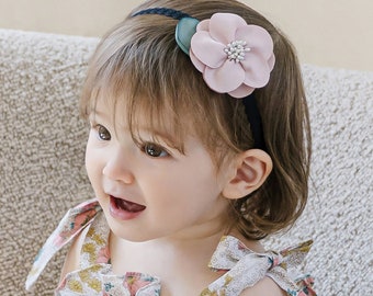 Pink Yellow Flower Floral Headband Hairband