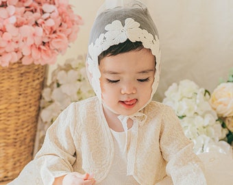 Tini Ranun Cotton Lace Bonnet Baby Hat
