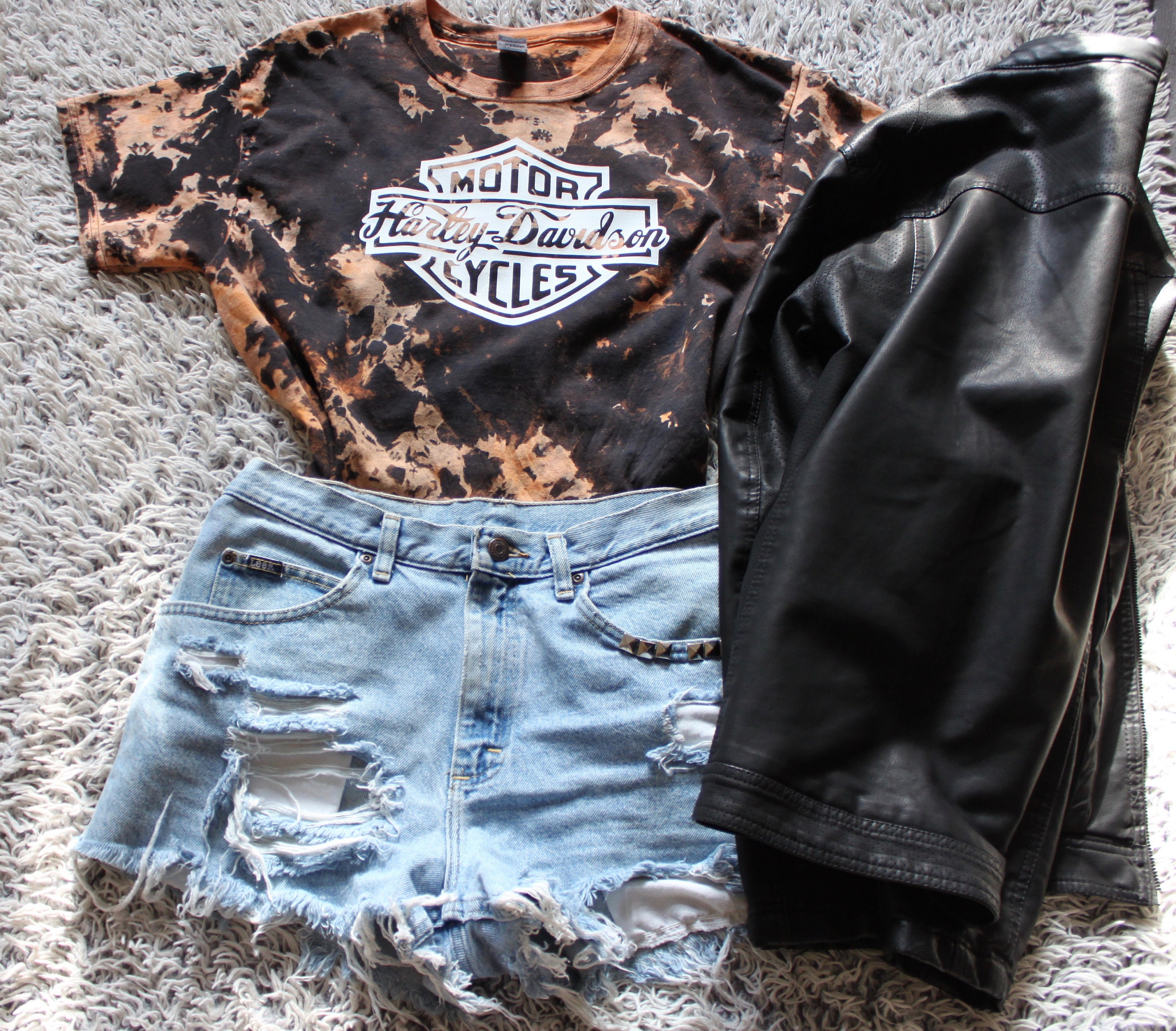 reverse tie dye black shirt