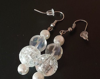 White Crystals "earrings"