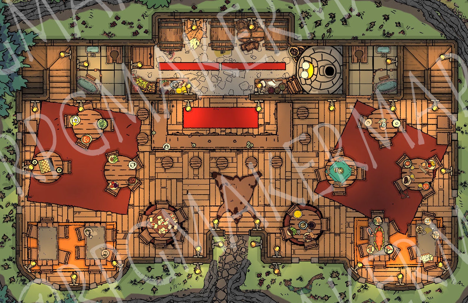 RPG/D&D Tavern Bar Map HD Printable Dnd Maps RPG Tabletop - Etsy Canada