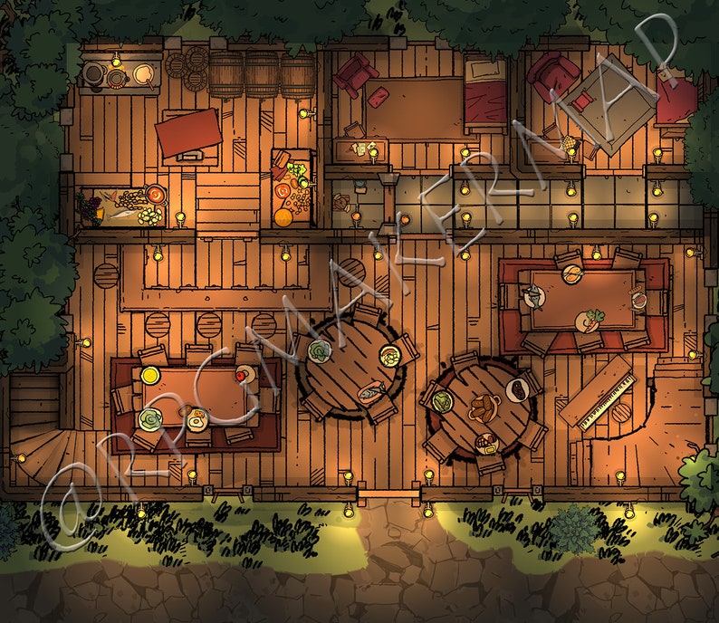 RPG/D&D Pub Printable HD Dnd Maps Tabletop Download Day - Etsy