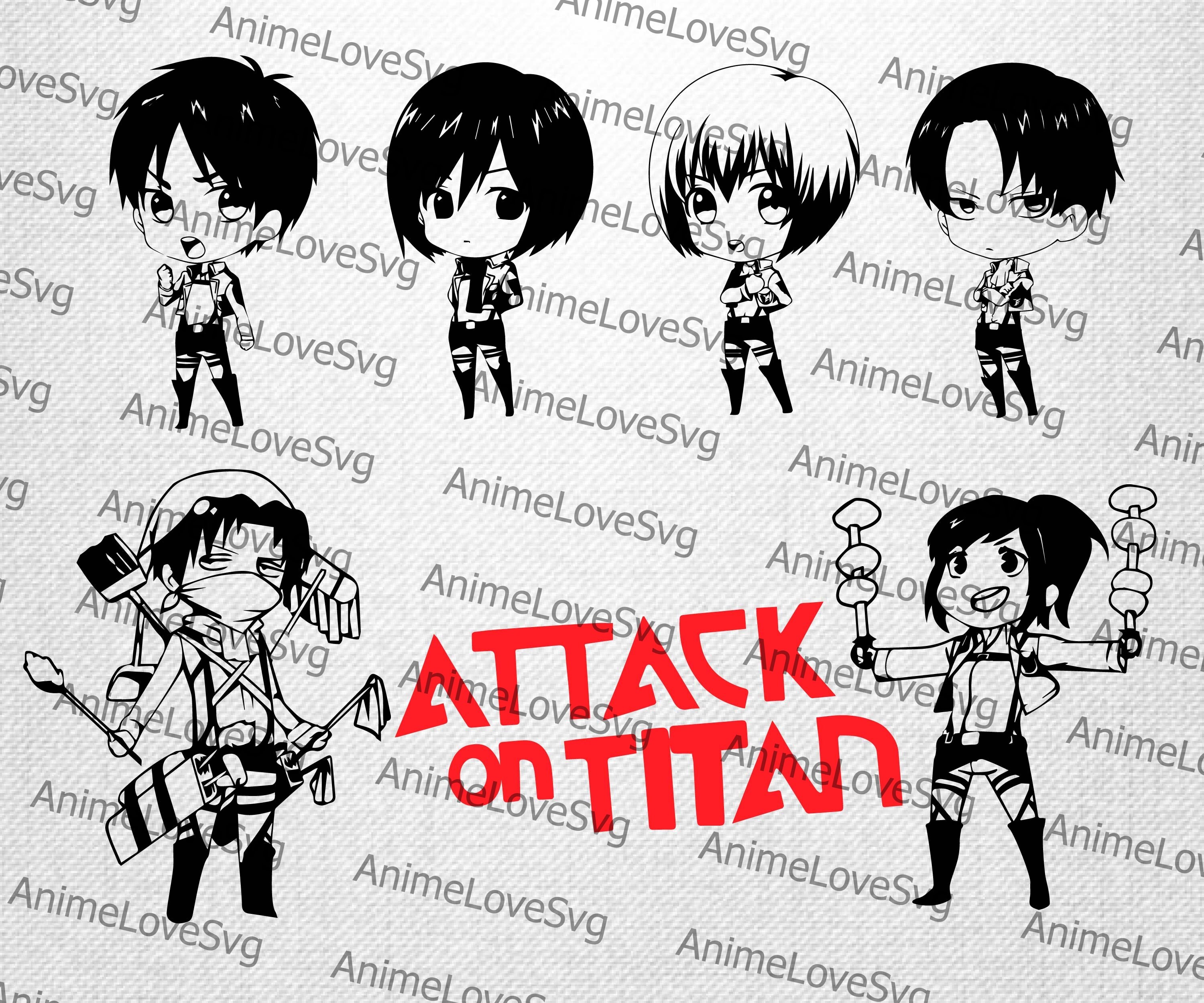Download Ataque a Titan bundle Svg /Anime Svg / Levi Aot svg | Etsy