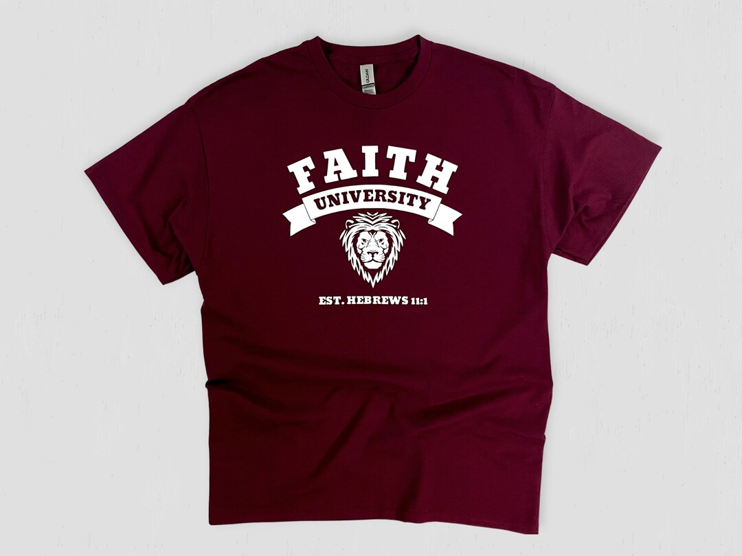 Faith University Bible Based Faith Theme Christian Graphic Etsy
