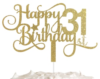 Thirty onederful Cake Topper 31st Birthday Topper Atelier Elegance Thirty ONEderful Cake Topper 