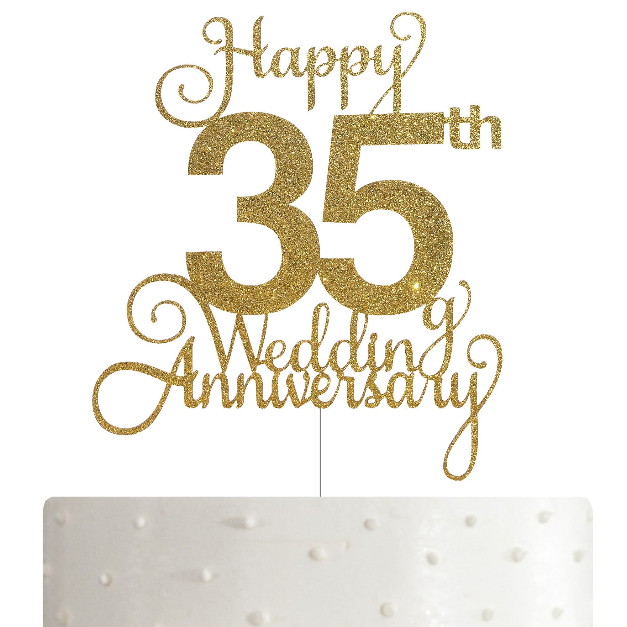 35th Wedding Anniversary Cake Topper Wedding Anniversary - Etsy