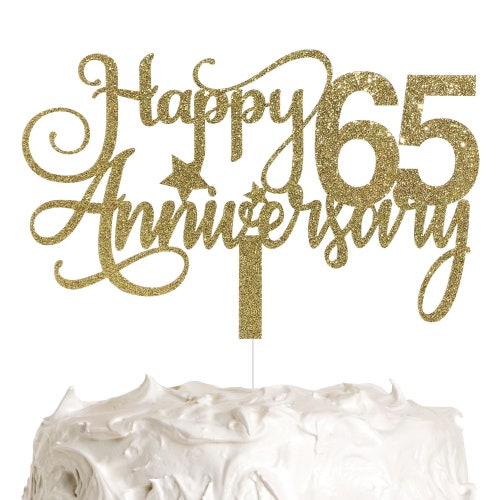 ALPHA K 65th Birthday/anniversary Cake Topper 65 Years Etsy