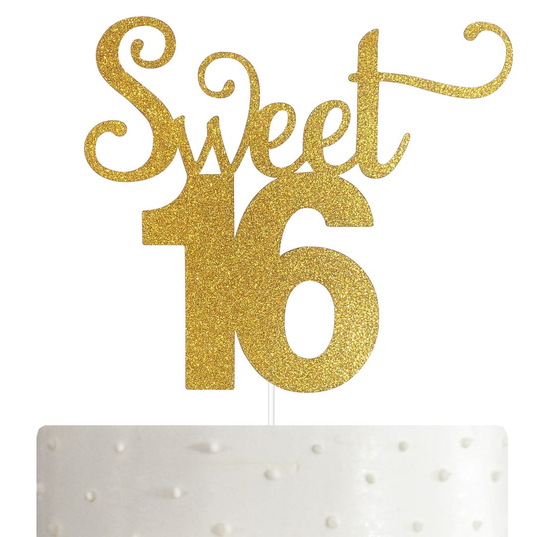 Sweet 16 Cake Topper 16th Birthday Cake Topper Happy - Etsy
